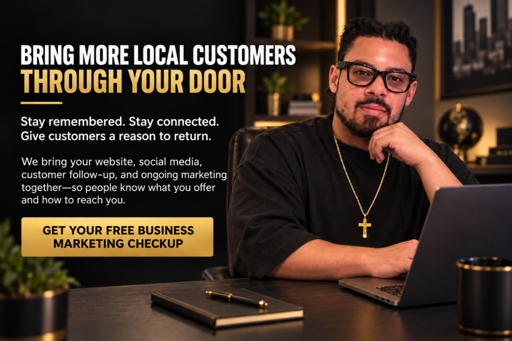 Sergio Fedele presenting Affidian Marketing services for local businesses